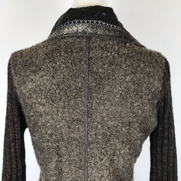 Sioni Long Cardigan Brown Patchwork Lagenlook - Picture 6 of 7